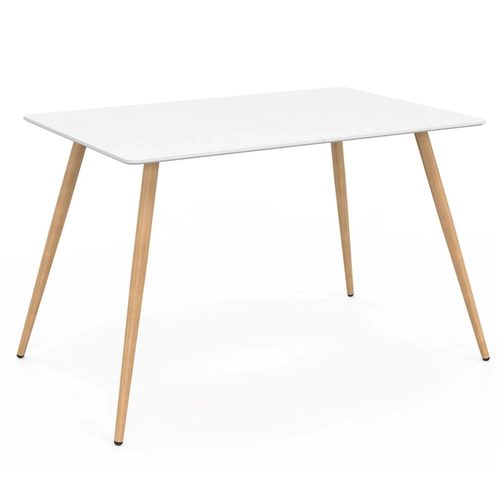 IDMarket - Tavolo da pranzo scandinavo per 6 persone bianco 120 cm SARA