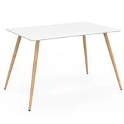 IDMarket - Tavolo da pranzo scandinavo per 6 persone bianco 120 cm SARA