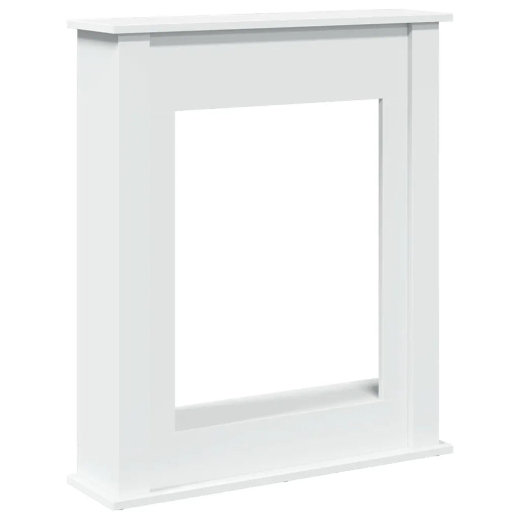 Cornice per Camino Bianca 75x20x87,5 cm in Truciolato CFW7129086
