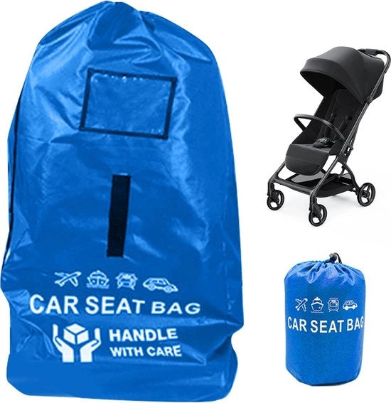 Transportatore universale per passeggino, grande borsa di trasporto per passeggino, borsa pieghevole per bambini, borsa per trasporto di passeggino, sedile auto per bambini, sedia a rotelle, impermeabile, blu, borsa da viaggio