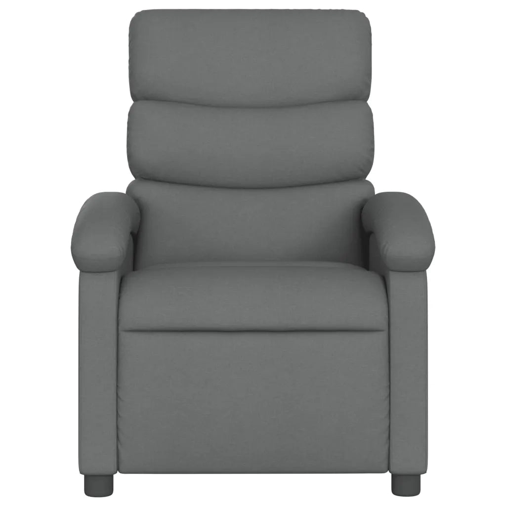 Divano Sedia-Poltrona Reclinabile Massaggio Elettrica Grigio Scuro Tessuto 986729