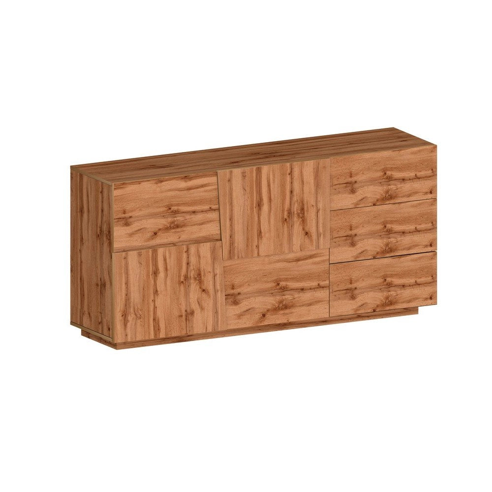 Madia moderna 2 ante e 3 cassetti 180x44x86cm - INFINITY