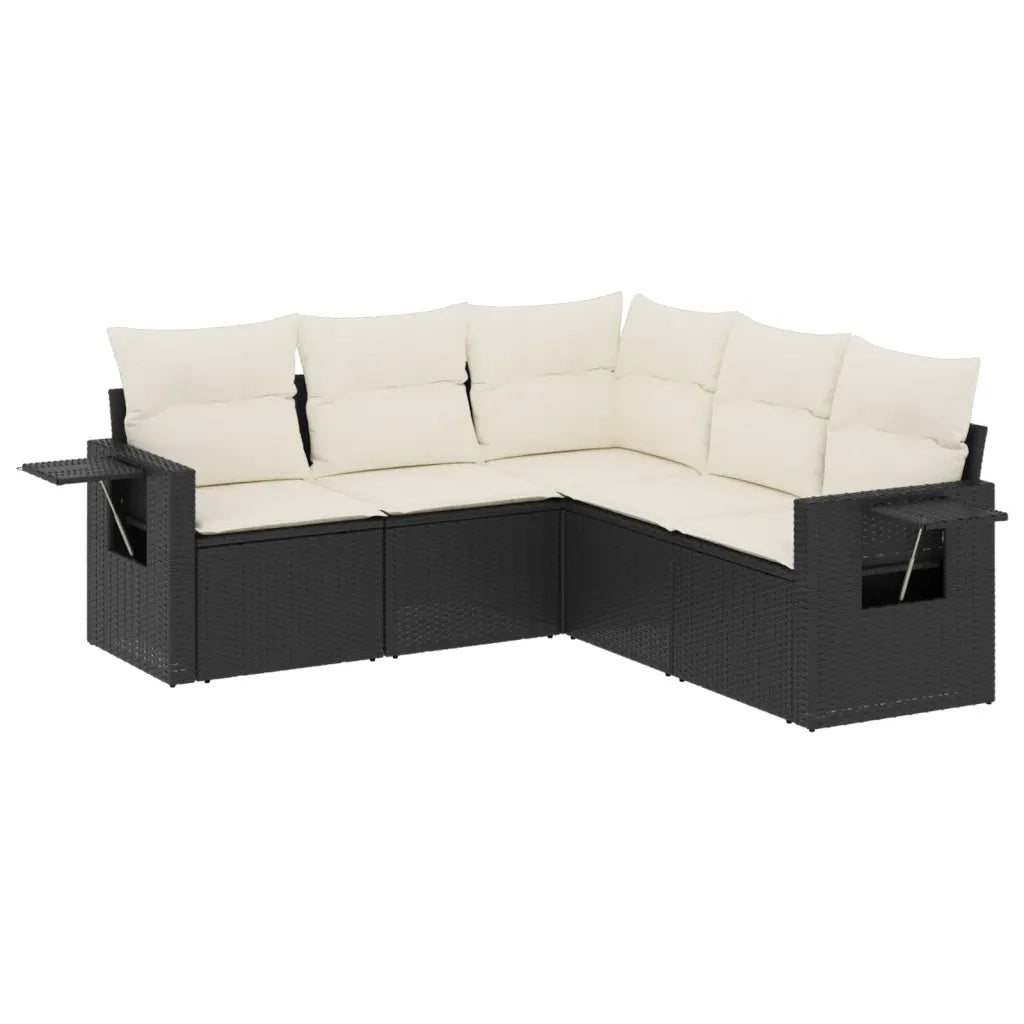 Set Divani da Giardino 5 pz con Cuscini in Polyrattan Nerocod mxl 112293