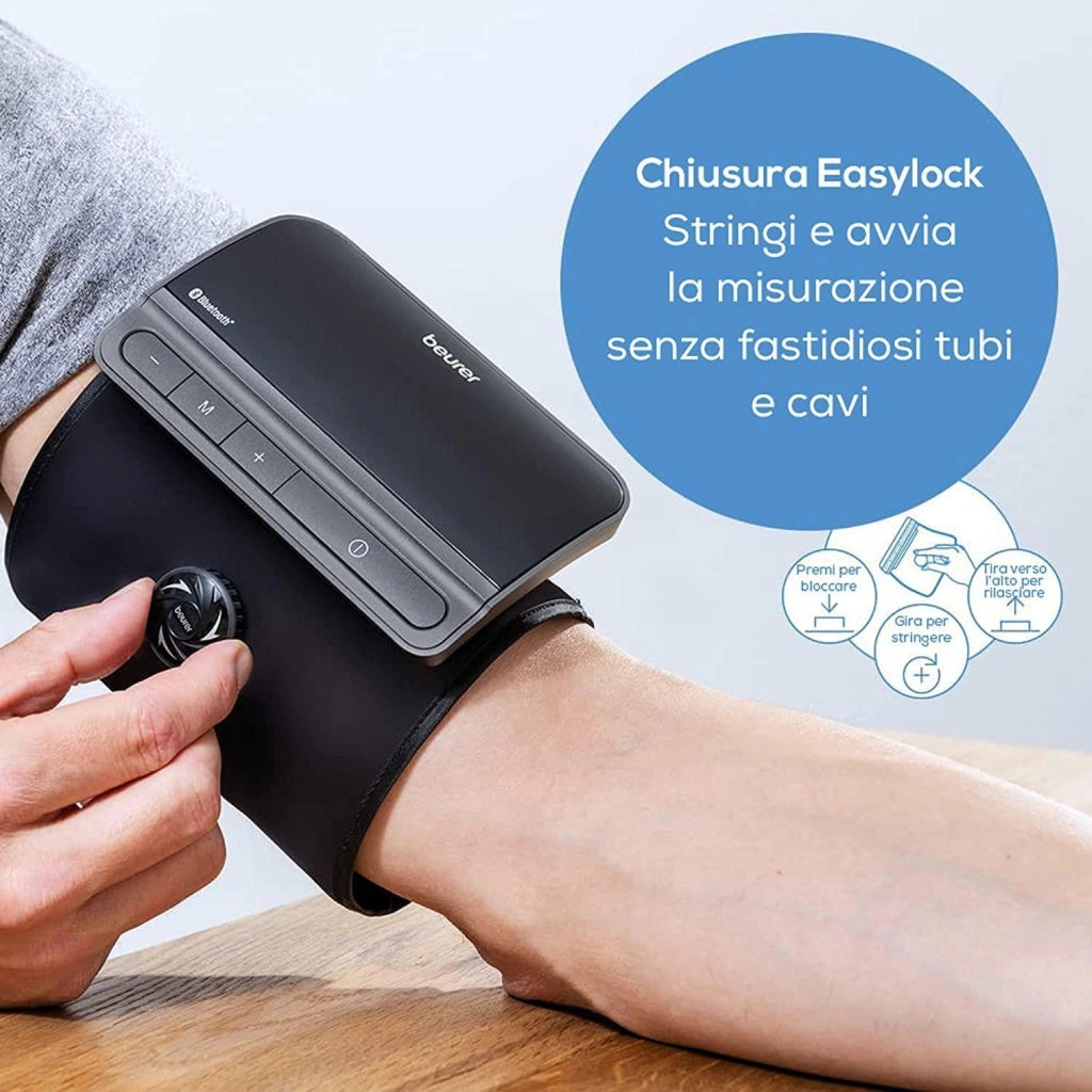 Beurer BM 81 Easy Lock Misuratore di Pressione da Braccio All-In-One con Sistema di Chiusura