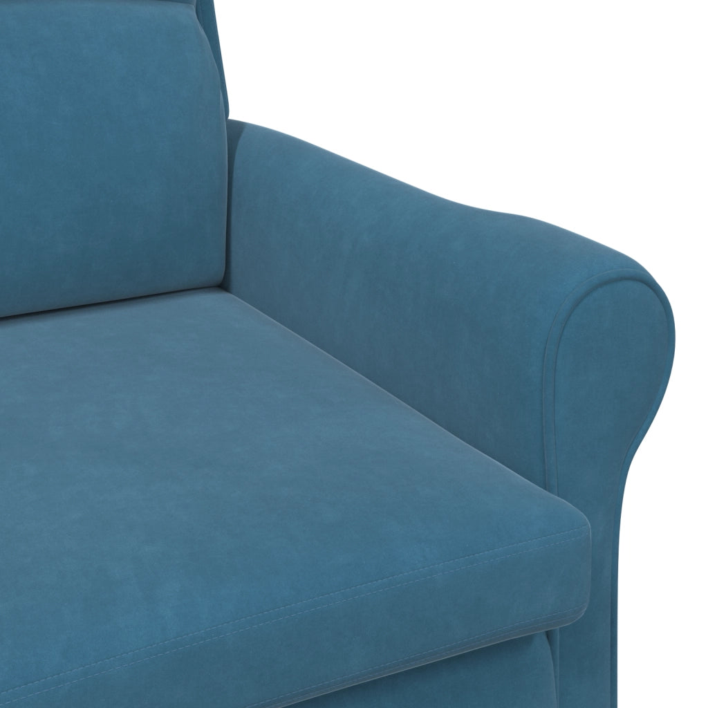 Poltrona Blu Blu Tessuto, Legno Standard Ergonomica