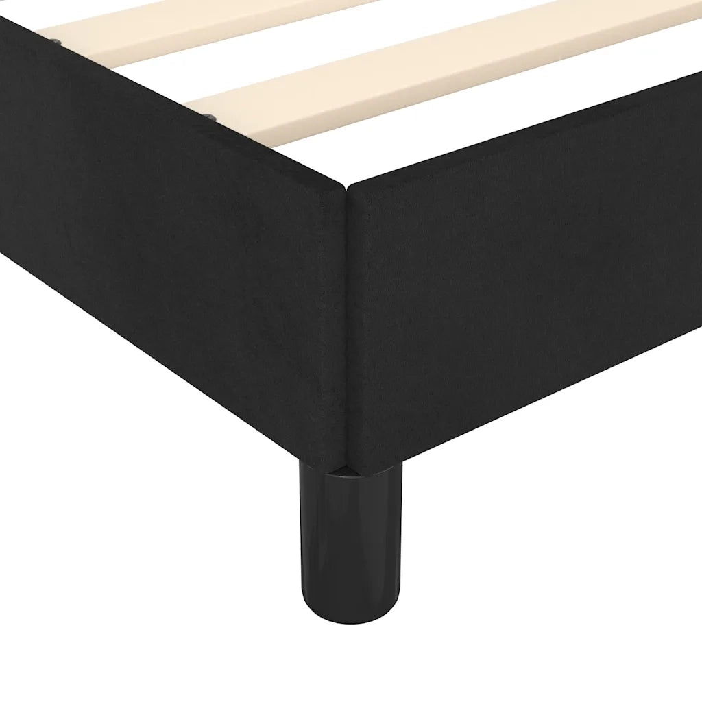 Giroletto senza Materasso Nero 100x200 cm in Velluto 347557