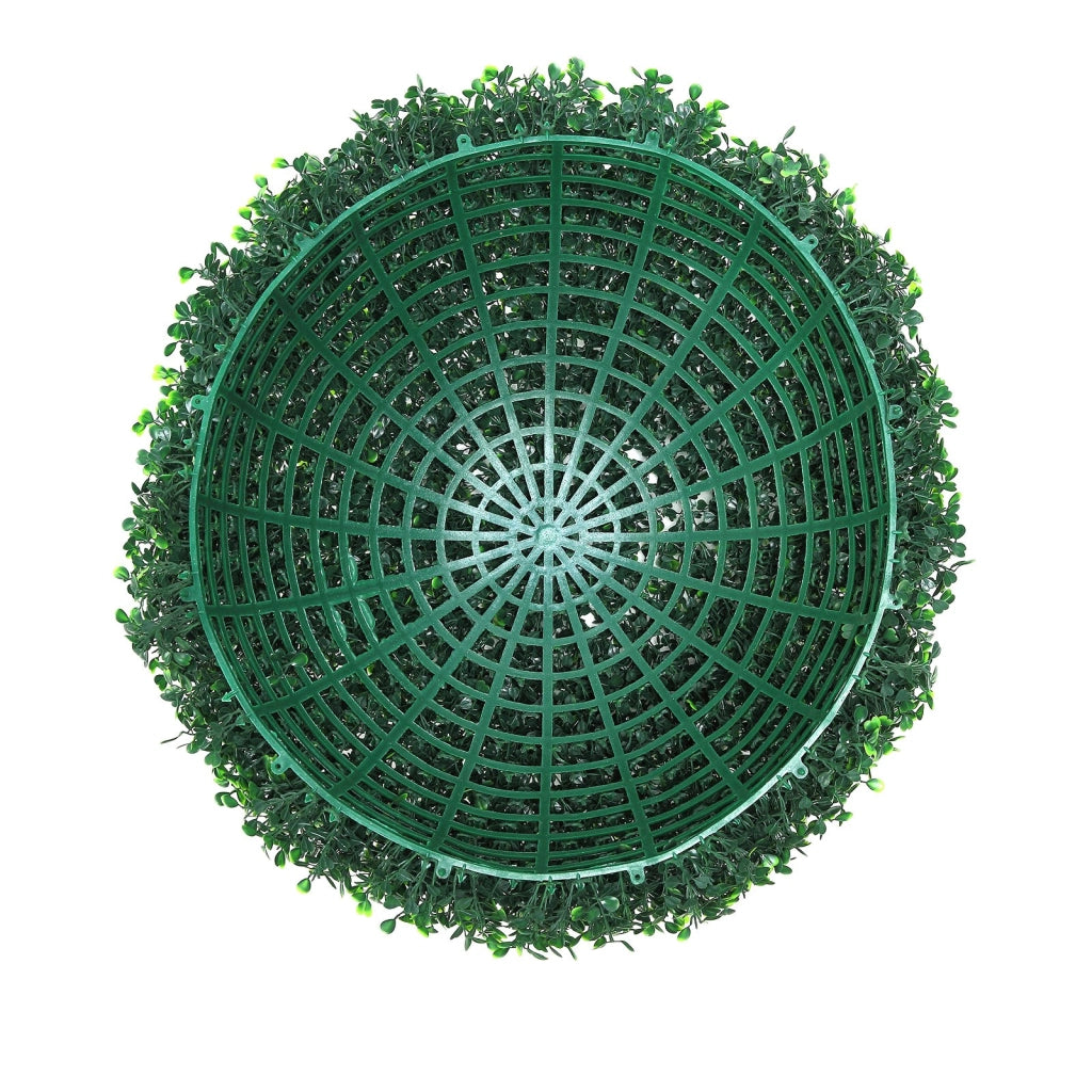 Set 2 Palle di Bosso Artificiale 406 mm in PE MLQ-16 Piante Finte Resistenti per Giardino Balcone e Interni