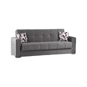 Arbano, Divano Letto 3 Posti Contenitore, 85x226 cm Nero