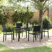 Set da Pranzo per Giardino 5 pcs Nero 3379152