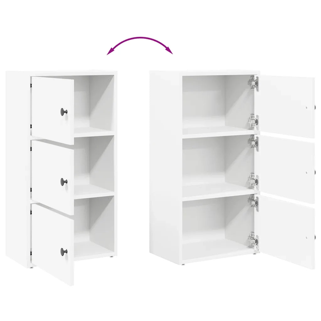 vidaXL Libreria Bianca 40x24x77 cm in Legno Multistrato