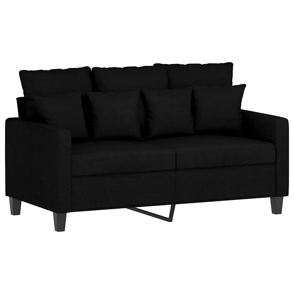 Divano a 2 Posti-Sofa 2 Posti Nero 120 cm in Tessuto 249220