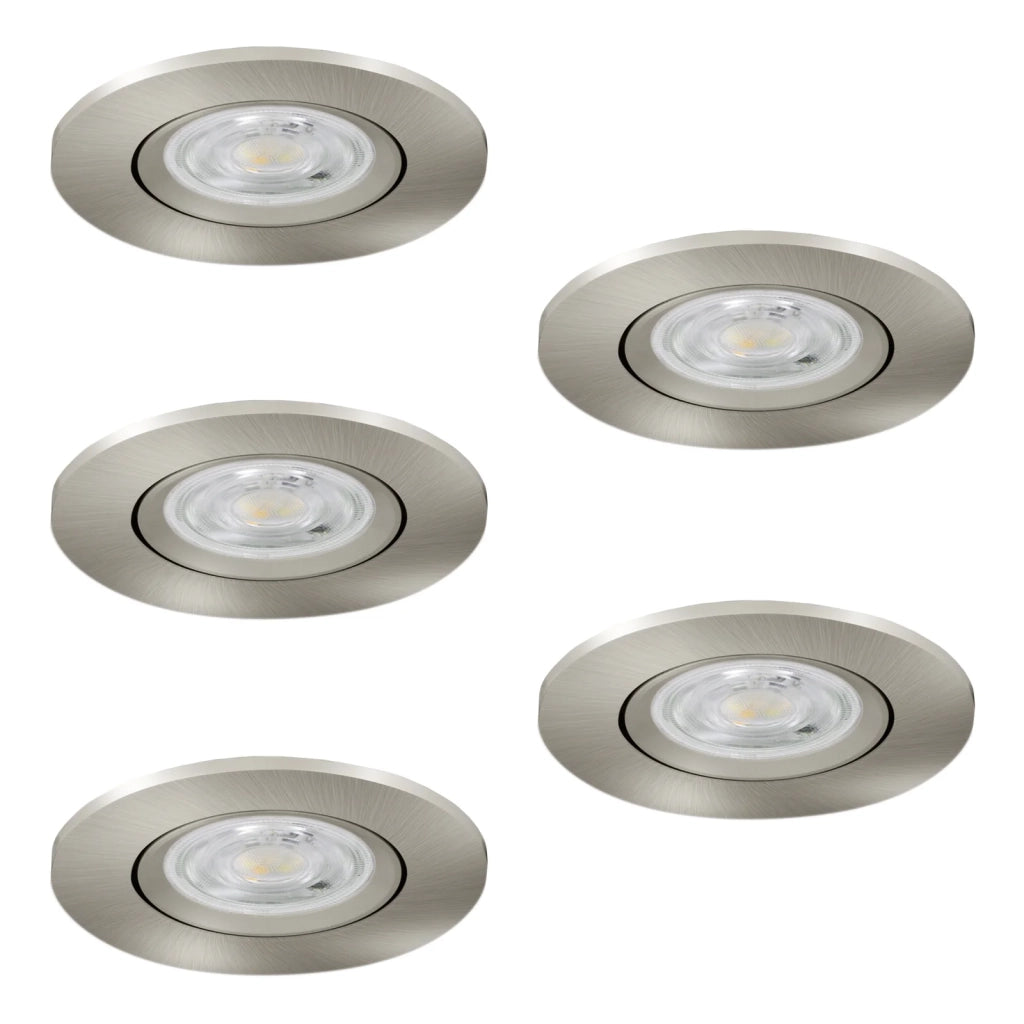Faretto Incasso Moderno Barranco Plastiche Grige 5 Luci Led 4,5W 5X450Lm Ip20