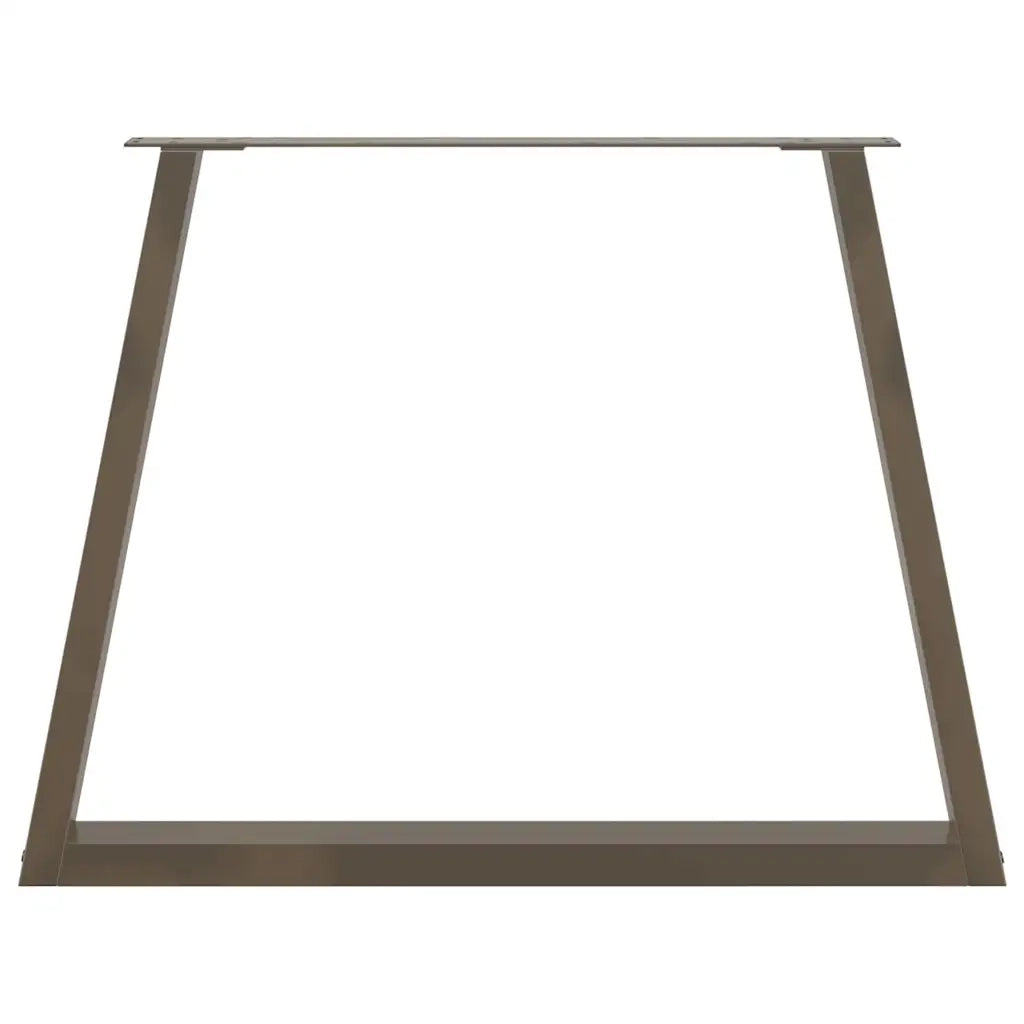Gambe per tavolo da pranzo a forma di V 2 pz in acciaio naturale 100x(72-73,3) cm 4012583