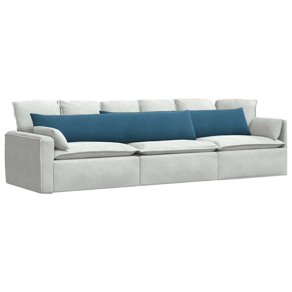 Cuscini da Divano 2 pcs Blu 200 x 40 cm Tessuto in Cords