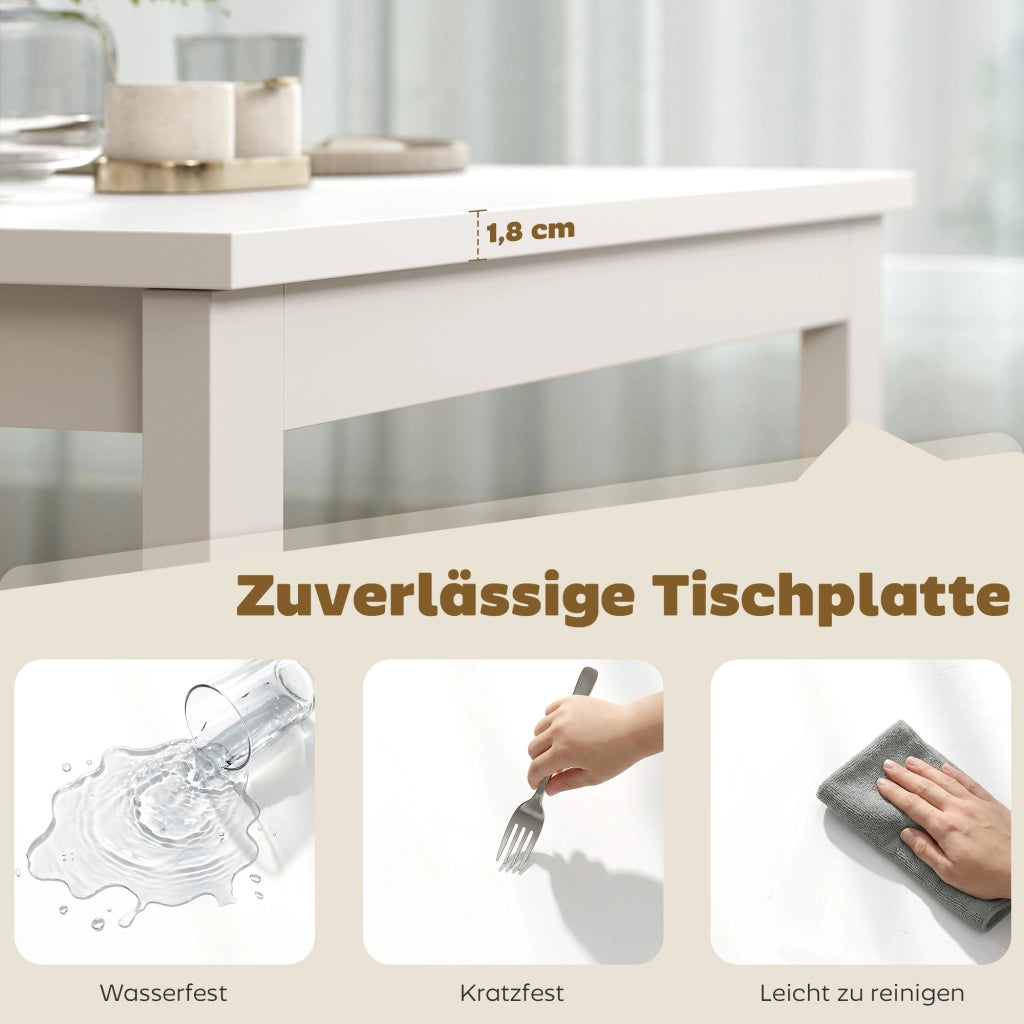 Tavolo da pranzo allungabile ¨C Zephmum ¨C Legno Naturale 80x80x76 cm