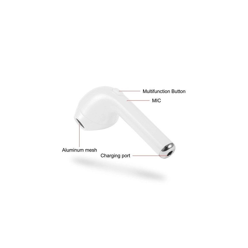 Trade Shop - Auricolare Singolo Hbq-i7r Bluetooth V4.1+edr Per Android Ios Cuffie Sport -