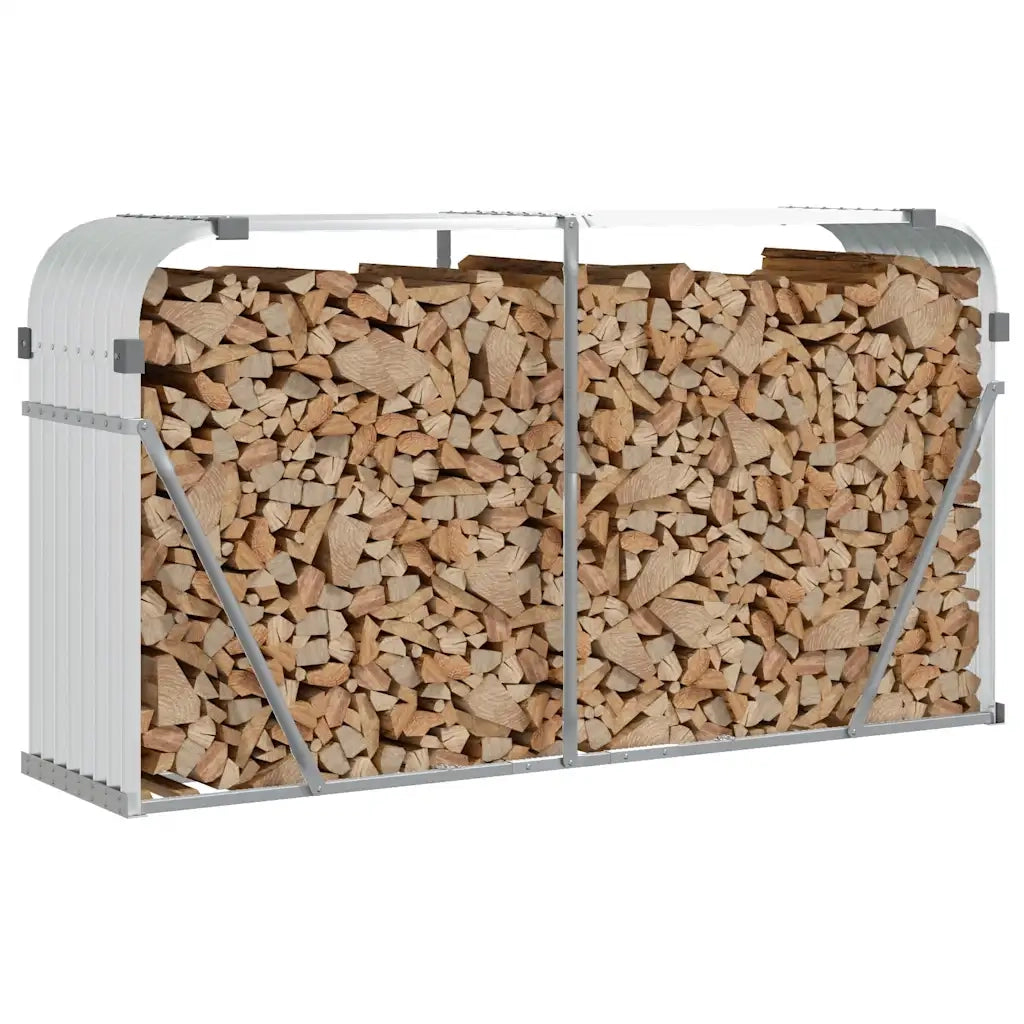 Portaceppi Argento 180x45x100 cm in Acciaio Zincatocod mxl 85146