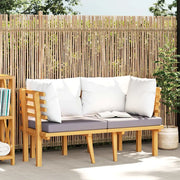 Divano da Giardino a 2 Posti e Cuscini-Sofa da Giardino-Divano da esterno Legno Massello di Acacia 138317