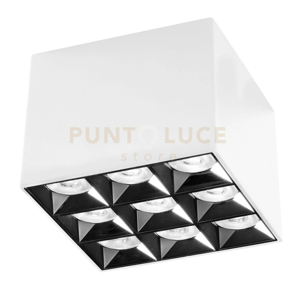 GFA1141N- FARETTO BIANCO 9 LUCI LED 4000K 2850LM 36W 12x12CM