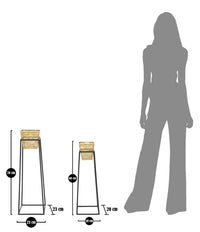 Set 2 Porta Vasi Square Ø 23x70-20x60 cm in Ferro