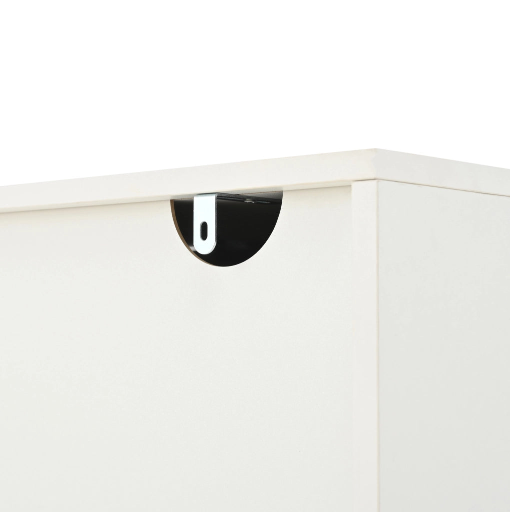 Mobile TV 180x40x45 cm con 2 armadietti; 4 ante; bianco