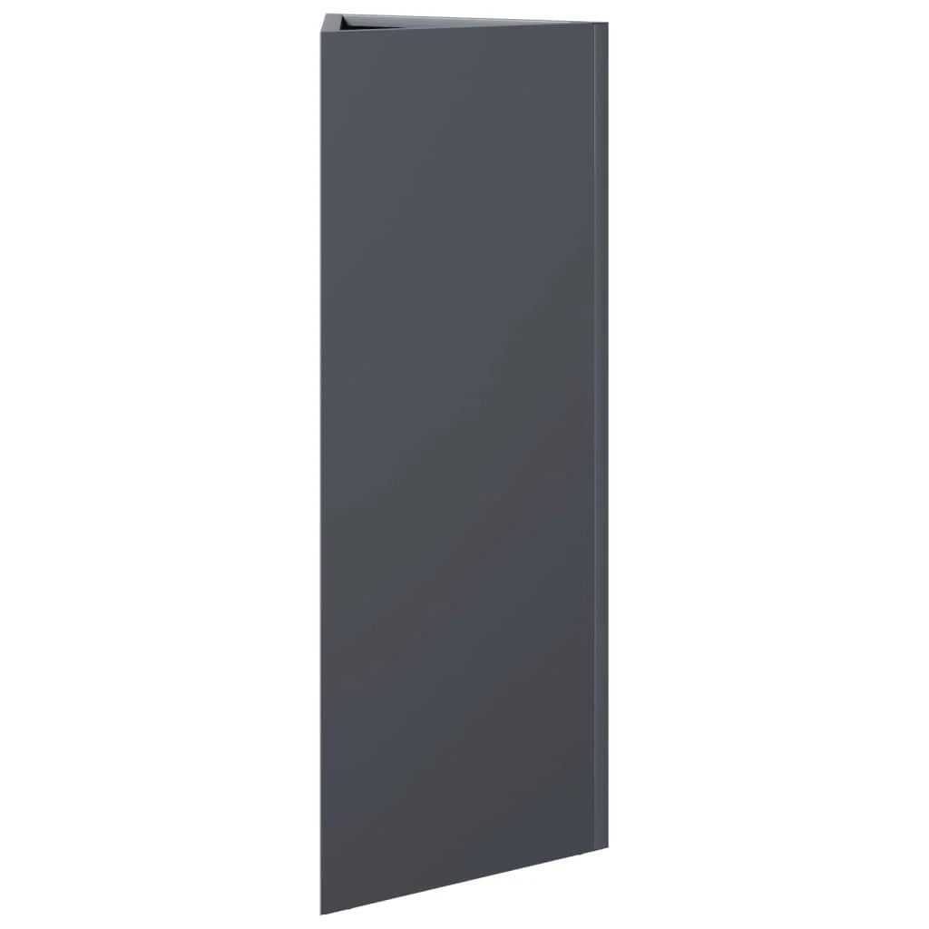 Fioriera rialzata fioriere fioriere giardino terrazze set di 2 triangolari 30 x 26 x 75 cm antracite acciaio 02_0039092