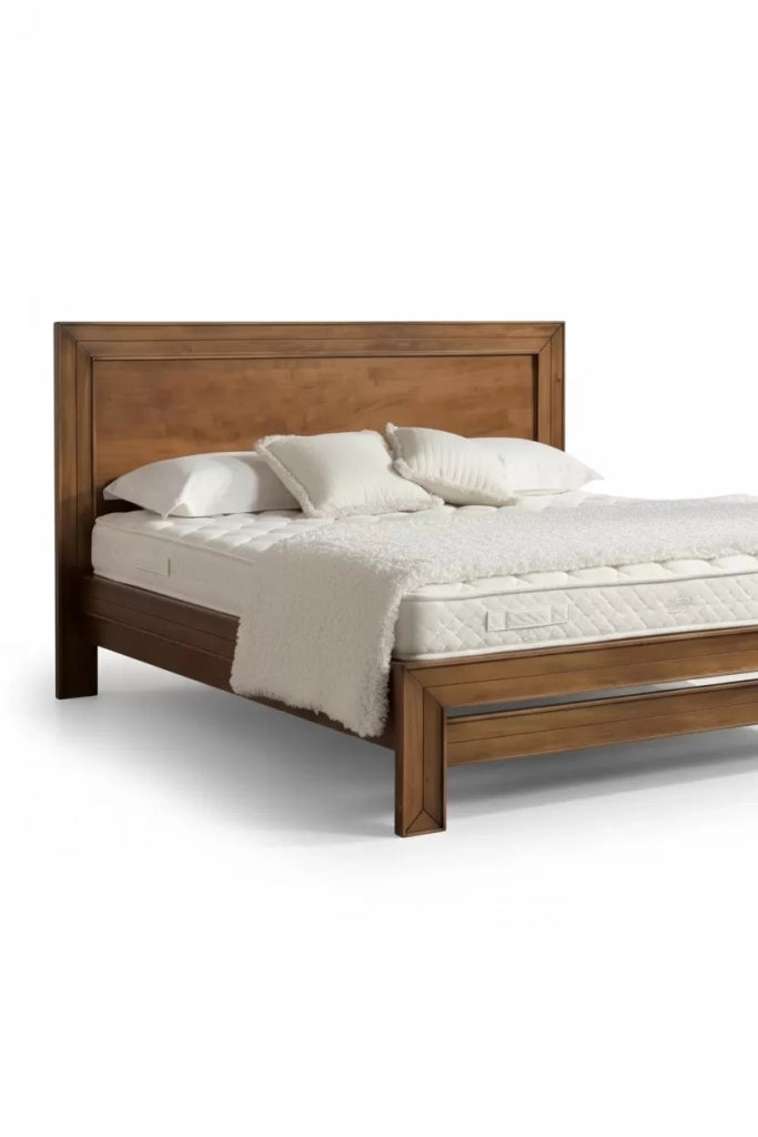 Letto matrimoniale classico noce bassano 183x210x117 - Mobili 2G