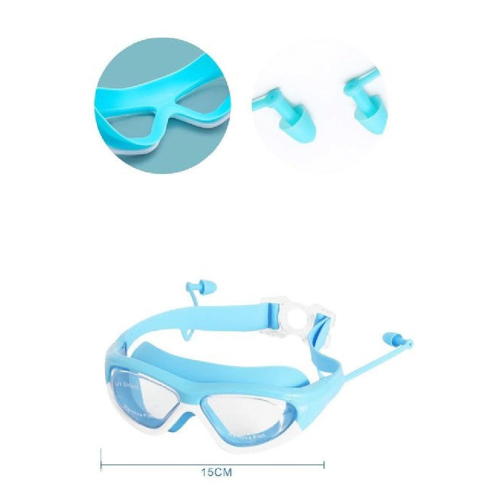 Trade Shop - Occhialini Da Nuoto Piscina Mare Immersione Con Tappi 15 Cm Vari Colori 605425 -