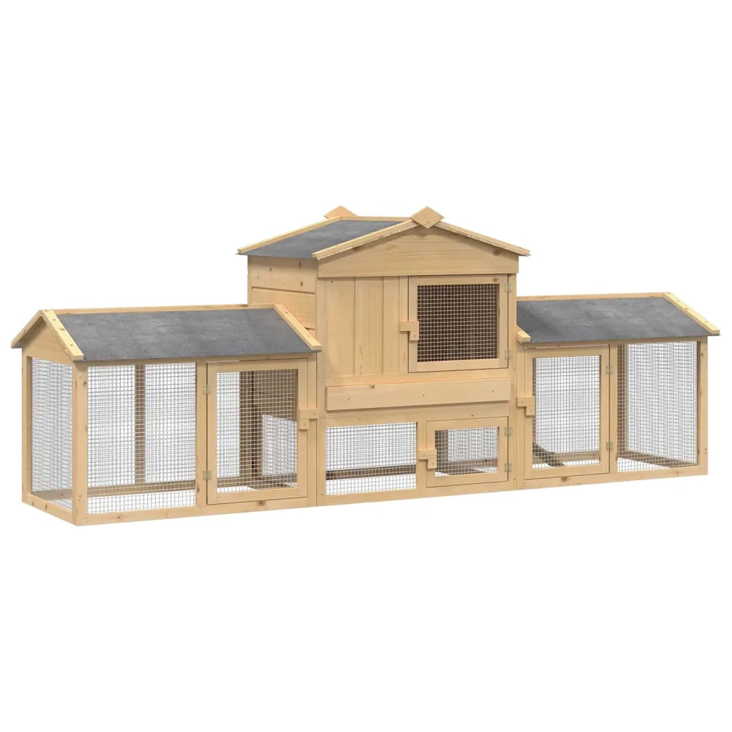 vidaXL Pollaio Marrone 225 x 60 x 89 cm