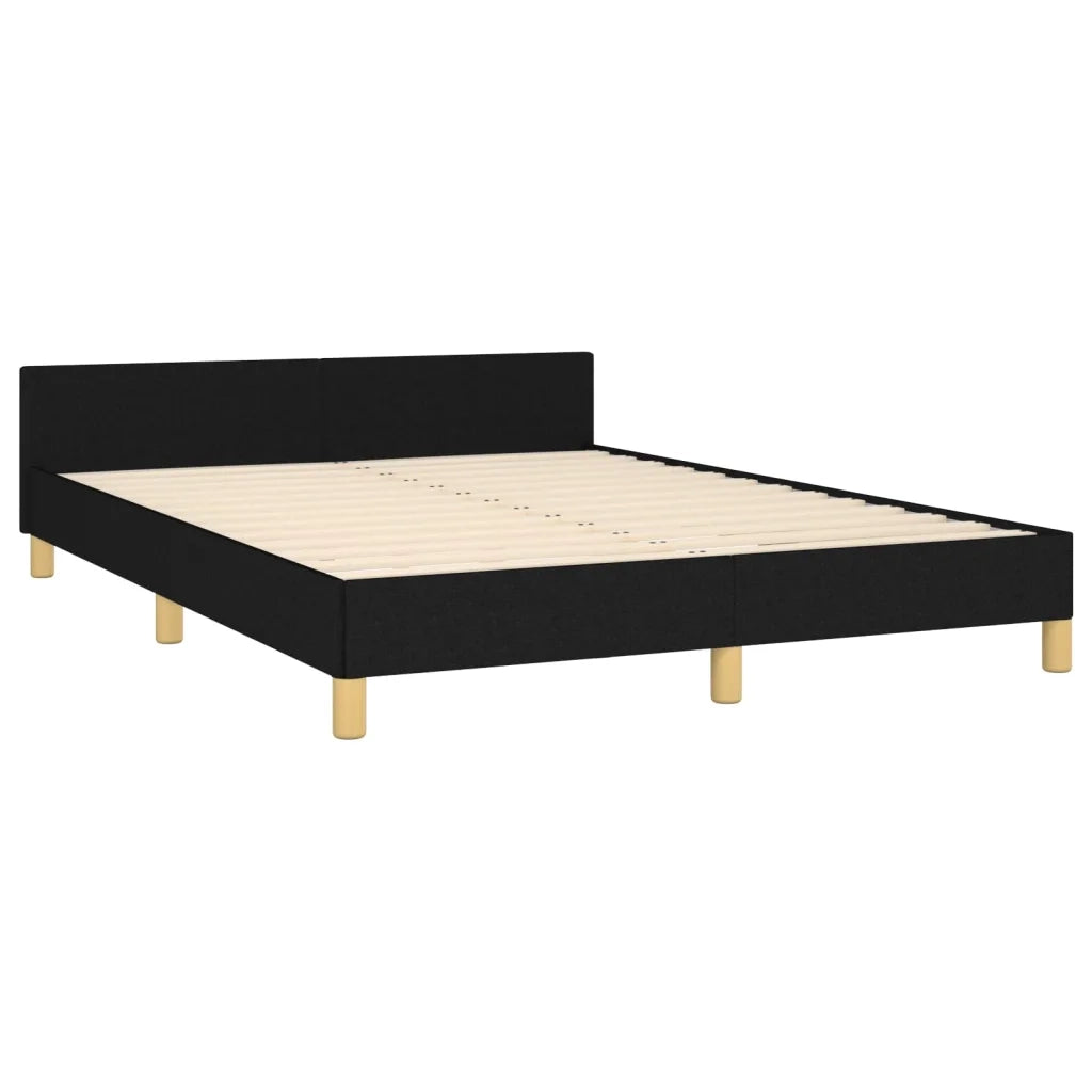 Giroletto senza Materasso Nero 140x190 cm in Tessuto
