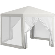 Gazebo da Giardino 6 Angoli ¨C Zephmum ¨C Creme 394x341x250 cm