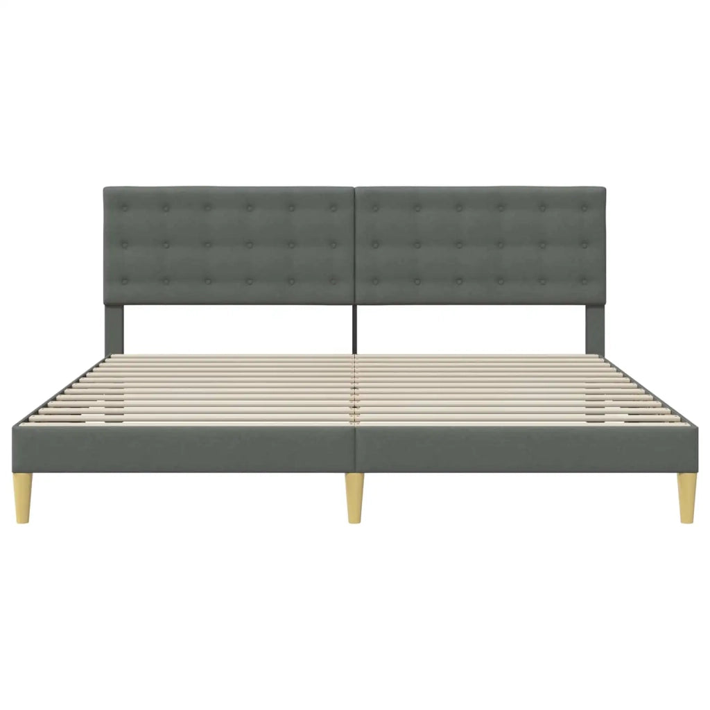 Struttura del letto Grigio Scuro 180 x 200 cm Tessuto 3414685
