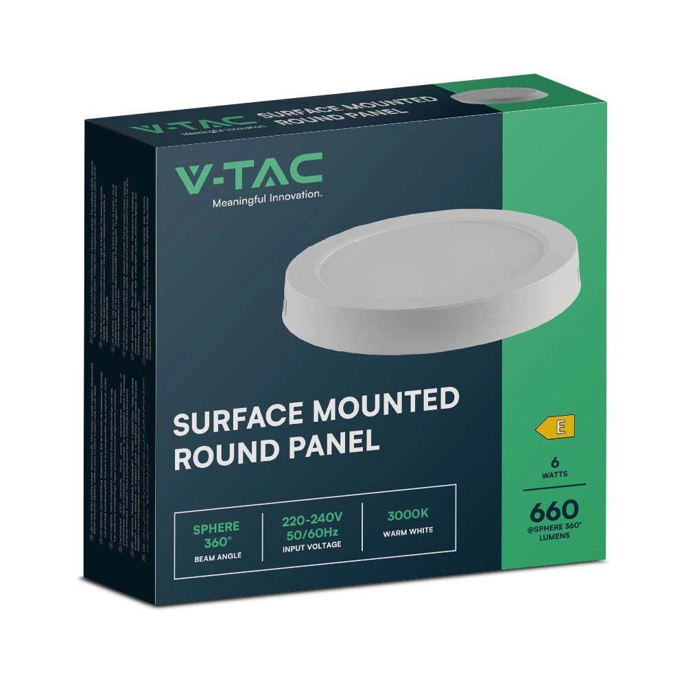 Plafoniera tonda LED 6W 4000K bianca V-TAC VT-60006-7871