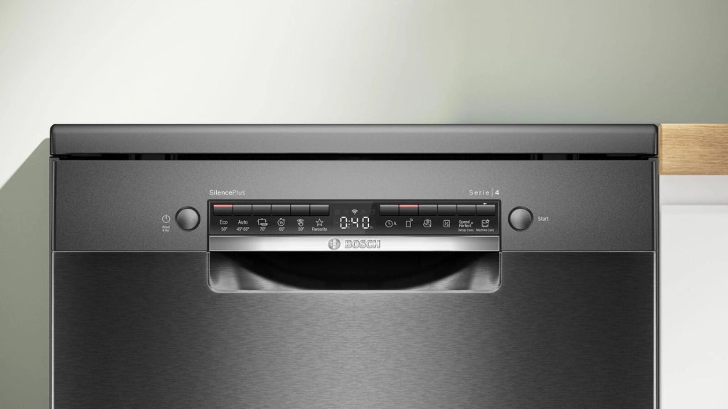 Bosch Serie 4 SMS4EMC06E Lavastoviglie da libera installazione 60 cm Acciaio nero Classe B