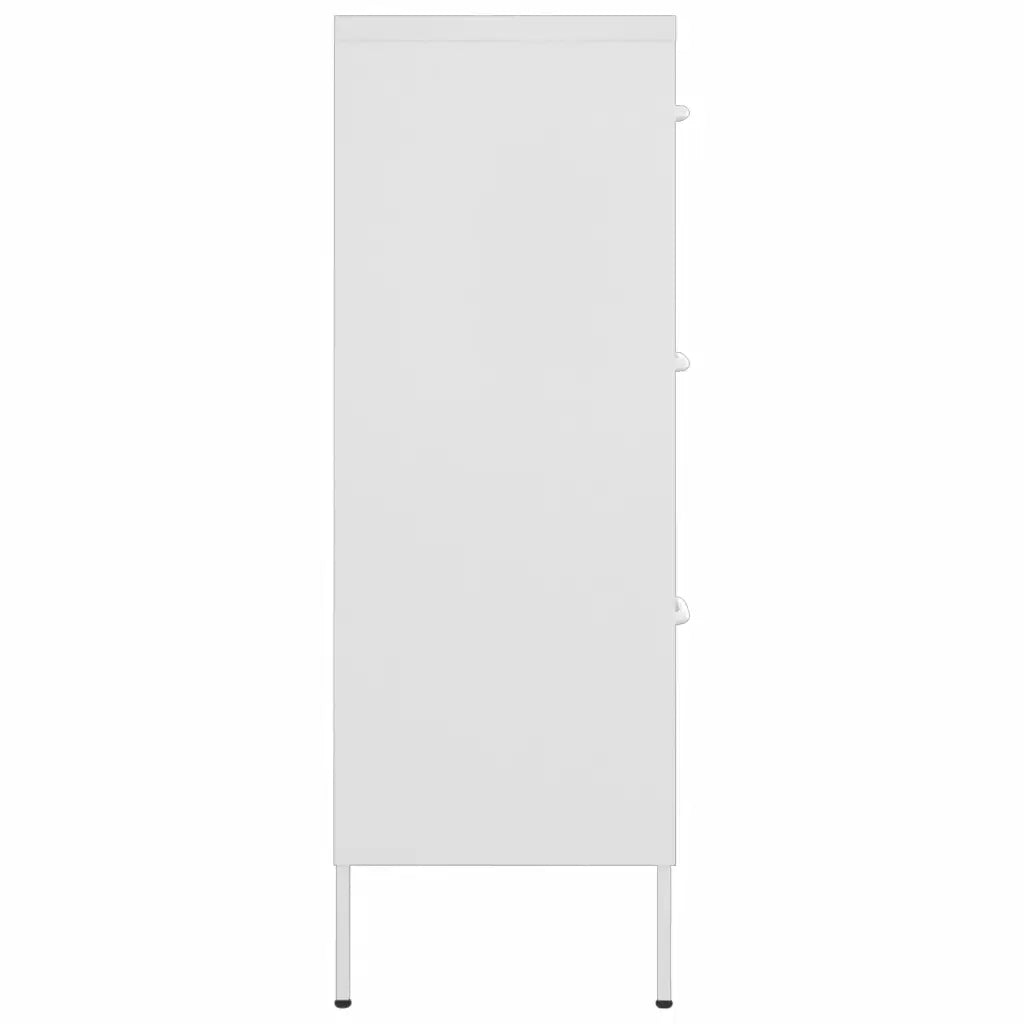 Cassettiera Bianca 80x35x101,5 cm in Acciaio cod mxl 41542