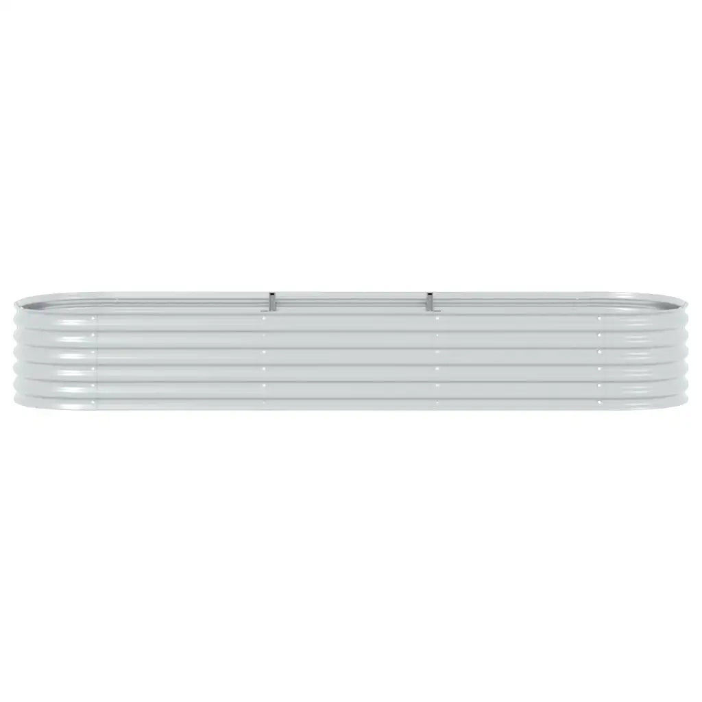 Fioriere | Cassetta per fiori | Letto Rialzato Giardino 320x80x44 cm in Acciaio Zincato Argento
