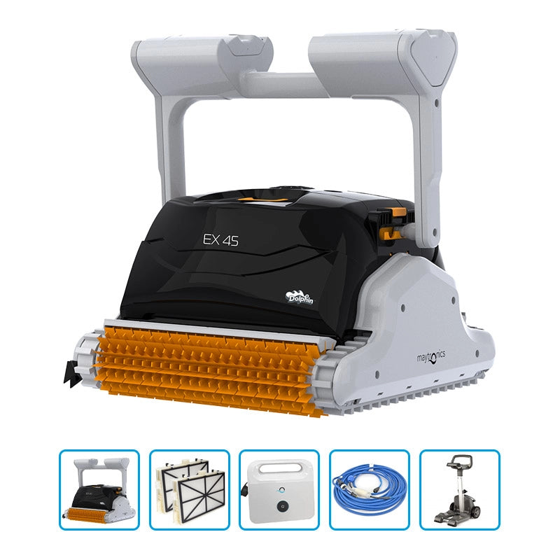Robot Piscina Dolphin Ex 45 Con Spazzole Pvc E Carrello