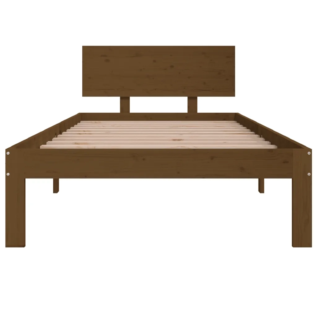 Giroletto Marrone Ambra in Legno Massello di Pino 90x200 cm 810483