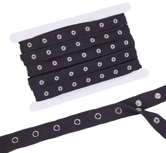 Tappo di fissaggio 4,5 m - Nero - Poliestere - 25 mm Larghezza - Fissaggio facile - Nastro di fissaggio