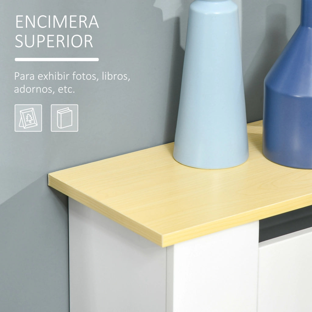 Copriradiatore in MDF per Salotto ¨C Minimal ¨C 78x19x83 cm Bianco