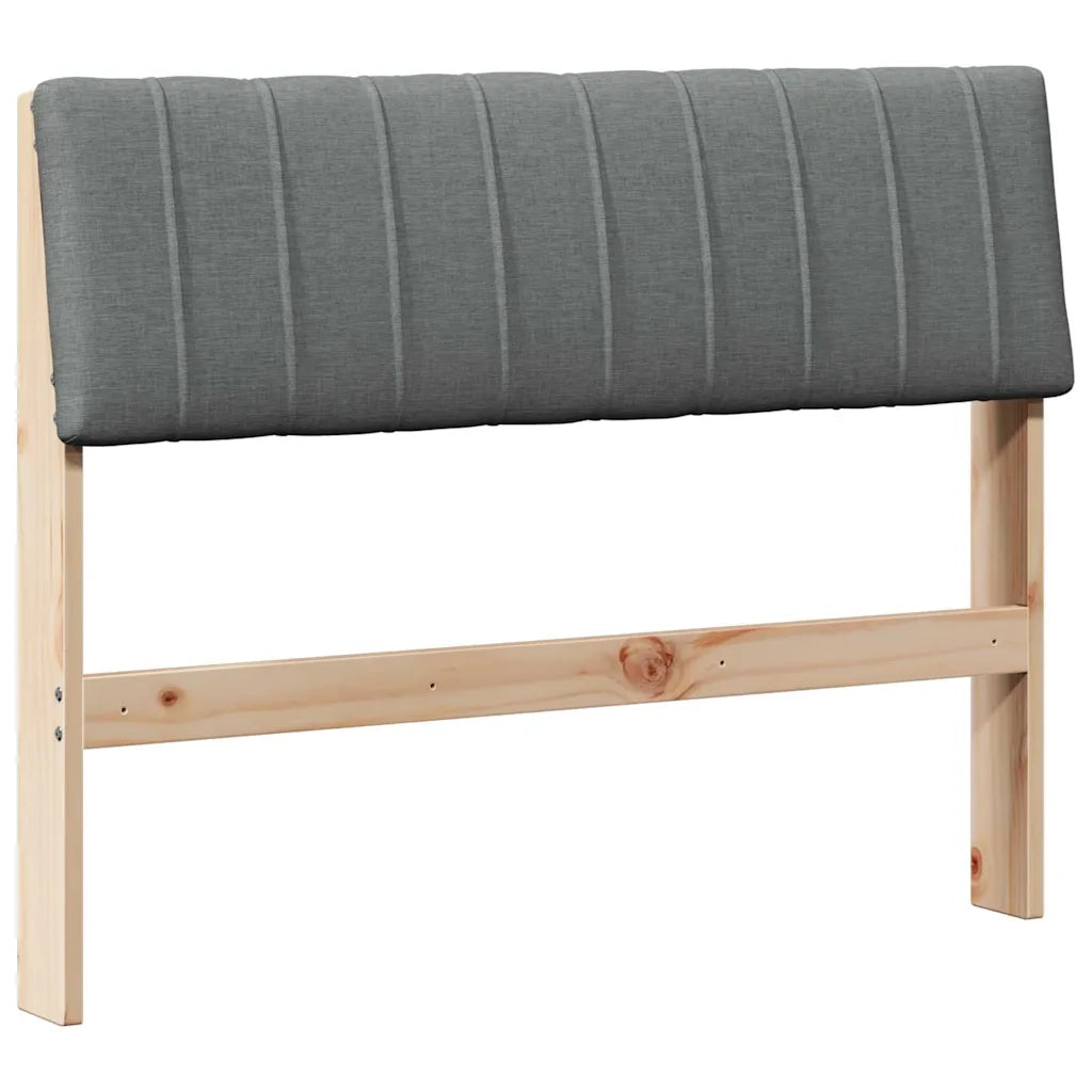 Testiera imbottita Grigio scuro 100 cm Pino massello 879245
