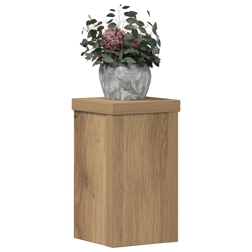 Supporti per Piante 2 pz Rovere 10x10x18 cm in Multistrato 852887