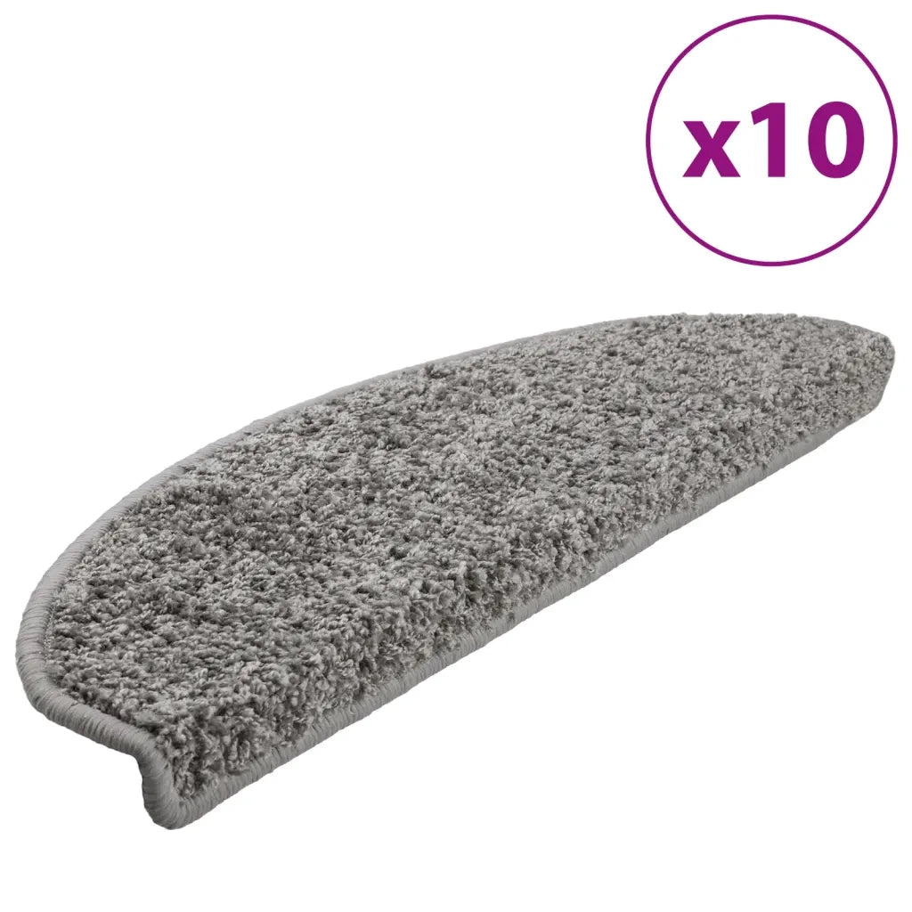 Tappetini per Scale 10 pz 65x25 cm Grigio cod mxl 64960