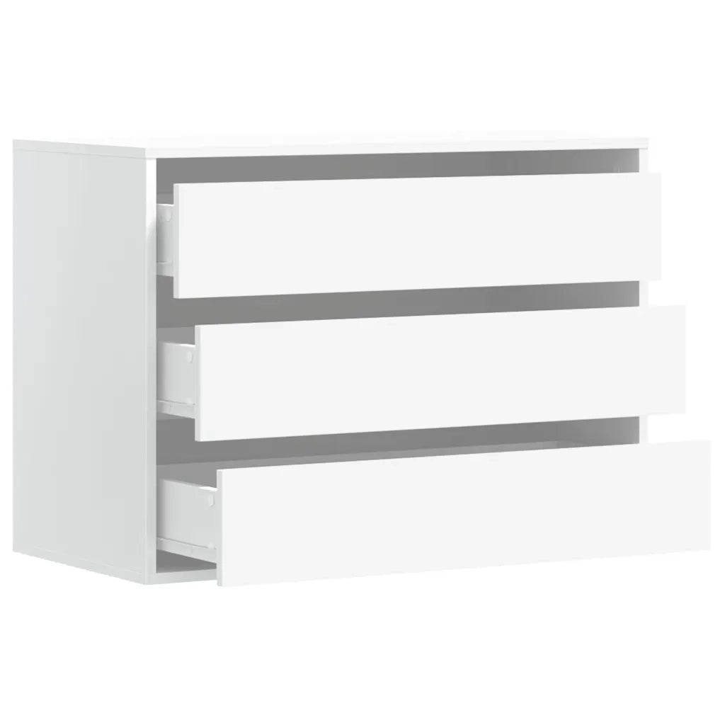vidaXL Cassettiera Bianca 80x41x58 cm in Legno Multistrato