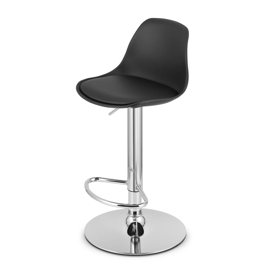 Sgabello girevole VALORA HOGA - Nero con base cromata x 2