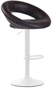 Sgabello Cucina Olinda In Similpelle marrone,bianco
