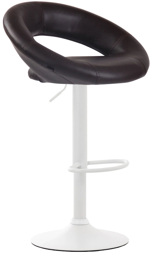 Sgabello Cucina Olinda In Similpelle marrone,bianco
