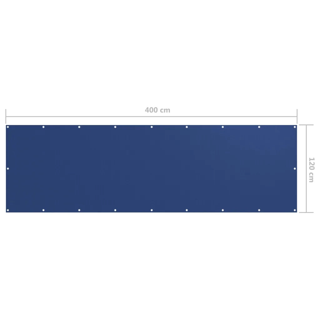 Paravento Balcone Blu 120x400 cm Tessuto Oxford cod mxl 7286