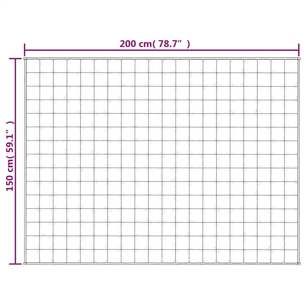 Coperta Ponderata Grigia 150x200 cm 11 kg Tessuto 350775