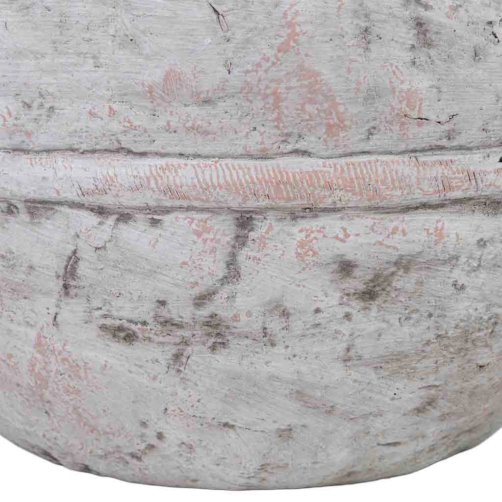Vaso in fibra di vetro bianco 43,5x43,5x32 cm